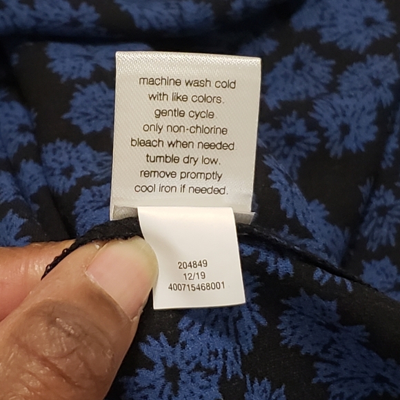 Elizabeth and James Blue Floral Long Sleeve Maxi Dress Small Boho Shabby Goth - Picture 8 of 13